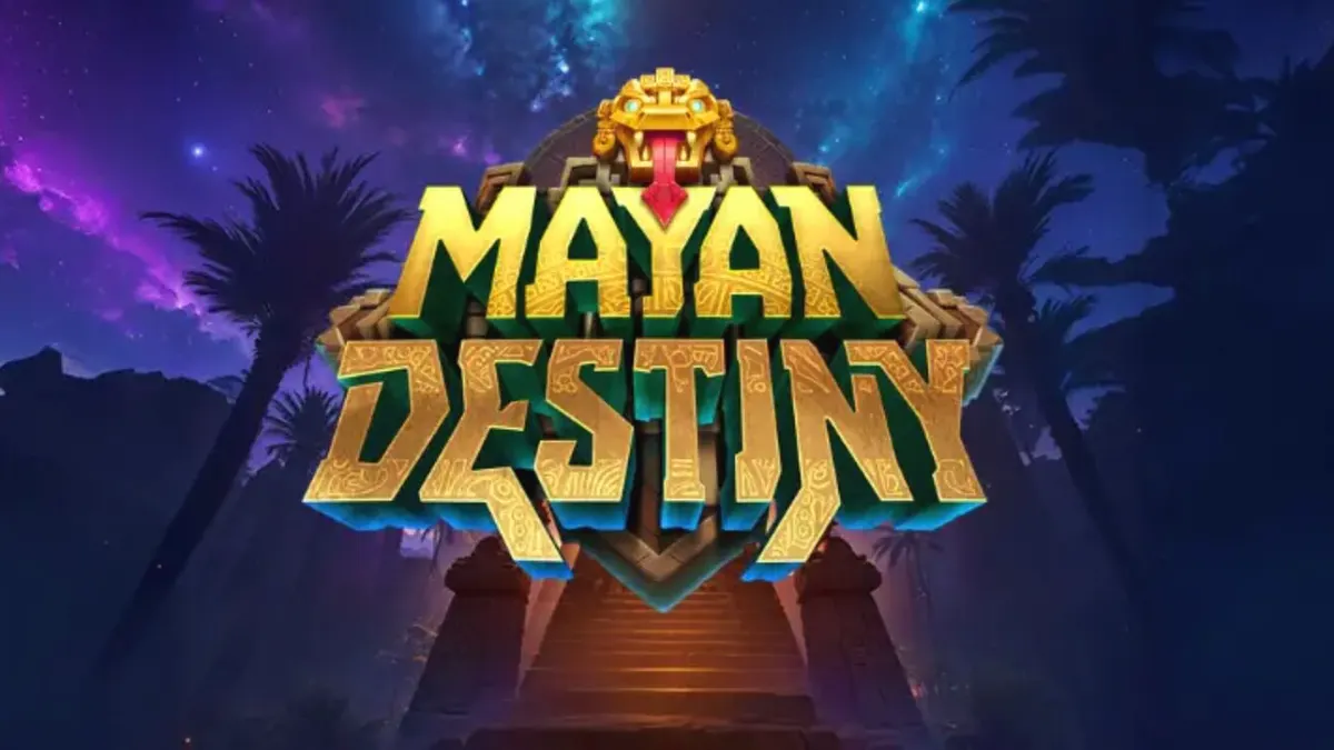 Tampilan visual slot Mayan Destiny dengan tema kuil kuno dan roda keberuntungan