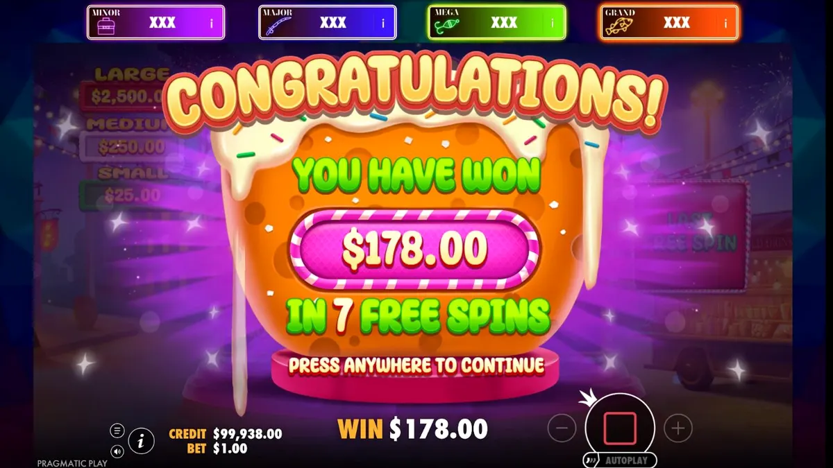 Tampilan antarmuka slot Candy Pop pada perangkat seluler